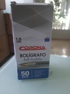 BOLIGRAFO C/ AZUL CORONA 1.0 MM 12/1