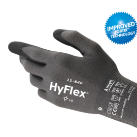 Guantes con Protección Abrasiva Nitrilo Negro ANSELL 11-840