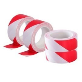CINTA ADHESIVA DE PISO BLANCO/ROJO 2" X 33 MTS.