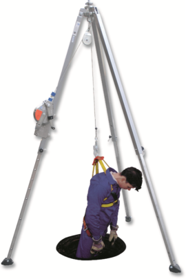 TRIPOD CON POLEA Y MOSQUETÓN