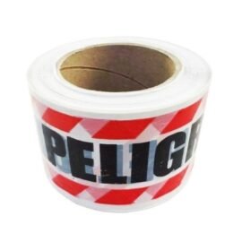 CINTA DELIMITADORA BLANCA/ROJO "PELIGRO"  5" X 200 MTS
