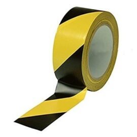 CINTA ADHESIVA DE PISO NEGRO/AMARILLO 2" X 33 MTS.