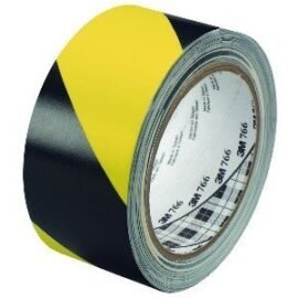 CINTA DE VINIL PARA PISO AMARILLA CON NEGRO 3M-766  2 X 36 YDS